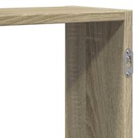 Wandschap 129x18x42 cm bewerkt hout sonoma eikenkleurig - thumbnail