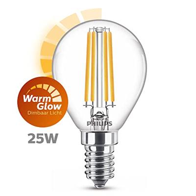 Philips LED 871951432417600 LED-lamp Energielabel D (A - G) E14 Kogel 2.5 W = 25 W Warmwit (Ø x h) 45 mm x 80 mm Dimbaar 1 stuk(s)
