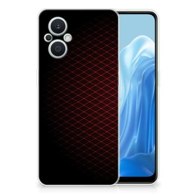 OPPO Reno8 Lite TPU bumper Geruit Rood