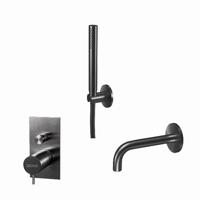 Badset Qisani Flow Inbouw Geborsteld Gun Metal - thumbnail