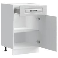 Keuken onderkast Kalmar bewerkt hout betongrijs - thumbnail