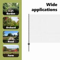 VidaXL Hek met paal grijs 1,2 x 25 m staal en pvc - thumbnail