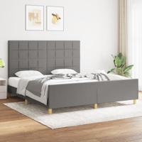 Bedframe zonder matras stof donkergrijs 180x200 cm - thumbnail