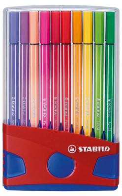 Stabilo pen 68 - viltstift - colorparade - set 20 stuks- rood