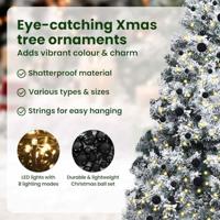 Kunstkerstboom met 300 LED Wit 240 cm PVC en Staal en Kunststof - thumbnail