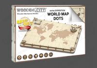 Wooden City 3D-puzzel wereldkaart 35 x 25 x 2 cm punten - thumbnail