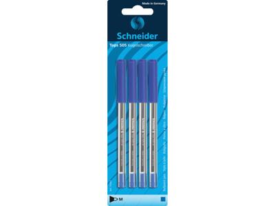 Schneider Balpen 505M blauw pak a 4st. Schneider Balpen 505M blauw pak a 4st.