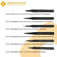 Bernstein Tools for Electronics 5-060 SMD-pinsetset 6-delig Super-spits, Sikkelspits, super-spits, Plat-rond, Spits, Plat-breed, Plat, gebogen - thumbnail