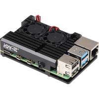 Joy-it Armor Case BLOCK ACTIVE SBC-behuizing Geschikt voor serie: Raspberry Pi® Incl. actieve koeler Zwart - thumbnail