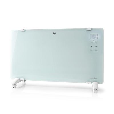 Glazen Paneel Convectorkachel | Thermostaat | LCD-Scherm | 2 Warmtestanden | Staand / Wandmontage | 2000 W | Wit