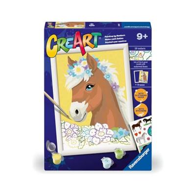 Ravensburger creart schilderen op nummer - paard met bloemen