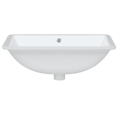 VidaXL Wastafel rechthoekig 60x40x21 cm keramiek wit