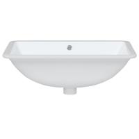 VidaXL Wastafel rechthoekig 60x40x21 cm keramiek wit - thumbnail