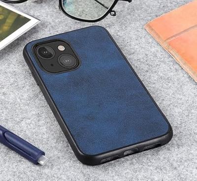 Casecentive Shockproof Leren back case iPhone 13 Mini blauw