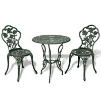 3-delige Bistroset gietaluminium groen - thumbnail