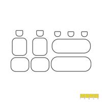 Set hoezen voor zittingen MOMO MOMLSC050BR Zwart Rood 11 Onderdelen - thumbnail