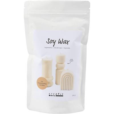 Creativ Company Sojawas, voor kaarsen die op zich staan, crème, 250 gr/ 1 doos Creativ Company Sojawas, voor kaarsen die op zich staan, crème, 250 gr/ 1 doos