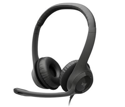 Hoofdtelefoon met microfoon Logitech 981-000406 Zwart - thumbnail