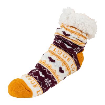 Huissokken love - okergeel - maat 36/41