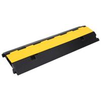 VidaXL Kabelbeschermer drempel met 2 tunnels 100 cm rubber - thumbnail