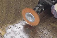 Wolfcraft Nylon-draadborstel | Rood | 6-kant schacht | Ø100mm | 1 stuk - 1502000 - thumbnail