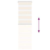 VidaXL Zebra blind 45x150 cm stofbreedte 40,9 cm polyester marmerbeige - thumbnail