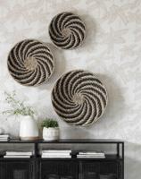 MUST Living Wanddecoratie 'Whirl' Zeegras, Set van 3 stuks, kleur Naturel / Zwart - thumbnail