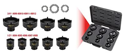 KS Tools 450.5000 Sleutelset met sleufmoeren, tap buiten liggend, 9-delig