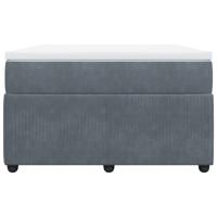 Boxspring met matras fluweel donkergrijs 140x190 cm - thumbnail