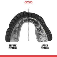 Opro 791003 UFC Gold Ultra Fit Mouthguard Braces - Black-Silver - SR - thumbnail