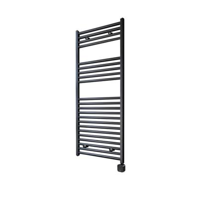 Electrische Wifi Radiator Sanicare HPW Carini 111,8x60 cm Mat Zwart Met Thermostaat Zwart Rechtsonder