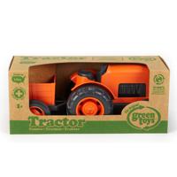 Green Toys tractor met aanhangwagen oranje - thumbnail