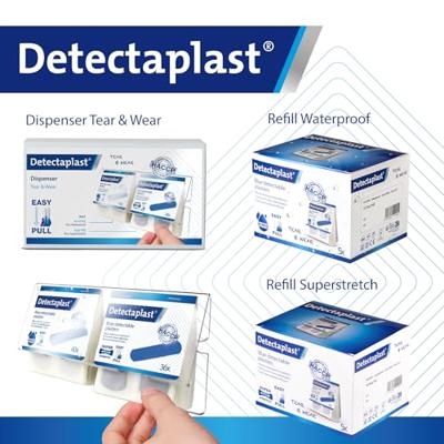 Detectaplast Tear & Wear Elastic Easy-Pull, ft 25 x 72 mm, 5 x 36 stuks