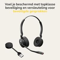Jabra Engage 55 On Ear headset Telefoon DECT Stereo Zwart Incl. oplaad- en dockingstation, Volumeregeling, Microfoon uitschakelbaar (mute) - thumbnail