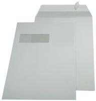Gallery enveloppen ft 229 x 324 mm, venster links, stripsluiting, binnenzijde grijs, doos van 250 stuks - thumbnail