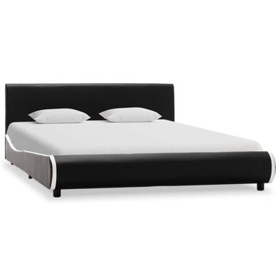 vidaXL Bedframe kunstleer zwart 160x200 cm