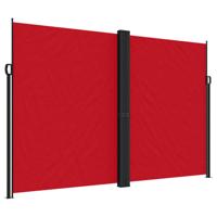 VidaXL Windscherm uittrekbaar 220x1000 cm rood - thumbnail