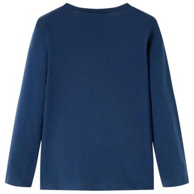 Kindershirt met lange mouwen dierenprint 140 marineblauw Kindershirt met lange mouwen dierenprint 140 marineblauw