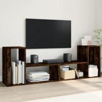 Tv-meubelen 2 st 75x30x50 cm bewerkt hout gerookt eikenkleurig - thumbnail