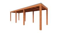 Trendhout Overkapping Palermo 780x255 cm- Plat dak- Hout- Trendhout - thumbnail