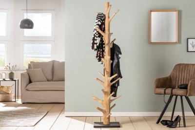 Massieve kapstok TREE NATURE 170cm kledingrek van natuurlijk hout - 41646