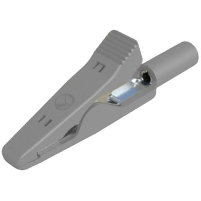 SKS Hirschmann MA 1 S gr Krokodillenklem Steekaansluiting 2 mm Ohne Messkategorie Grijs
