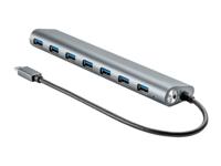 Monoprice 7-poorts USB-C-hub - aluminium, supersnelheidsoverdrachtssnelheden, compatibel met Apple MacBook, Google Chromebook en meer - thumbnail