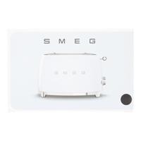 Smeg TSF01BLEU 50&apos;s style broodrooster 2X2 geschikt voor twee sneetjes brood, Zwart - thumbnail