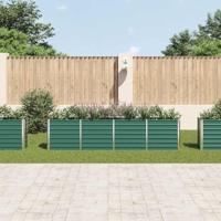 Plantenbak verhoogd 320x40x77 cm gegalvaniseerd staal groen - thumbnail