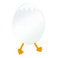 Spiegel BWS Ducky Eivorm 30.7 x 20.8 Cm Geel - thumbnail