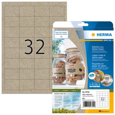 Etiket herma 10752 48.3x33.8mm silphie br 640st Etiket herma 10752 48.3x33.8mm silphie br 640st