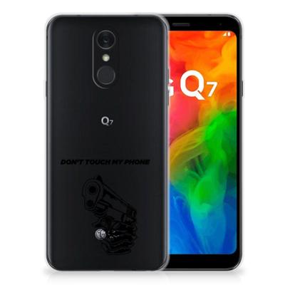 LG Q7 Silicone-hoesje Gun Don't Touch My Phone LG Q7 Silicone-hoesje Gun Don't Touch My Phone
