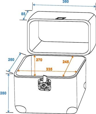 ROADINGER Record Case ALU 75/25, rounded, acryl - thumbnail