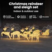 VidaXL Led rendieren 7 pcs goud stof - thumbnail